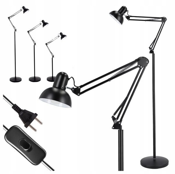 Stojacia lampa 1xE27/40W/230V čierna