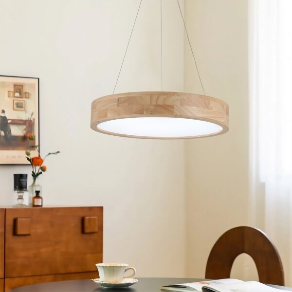 Brilagi - LED luster na lanku FALCON WOOD LED/30W/230V 3000/4000/6000K 45 cm drevo