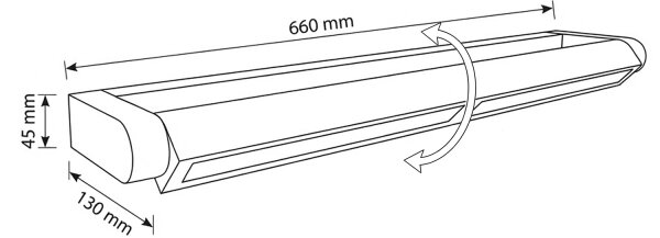 Brilagi - LED vonkajšie nástenné svietidlo SALERNO LED/24W/230V 66 cm čierna IP65