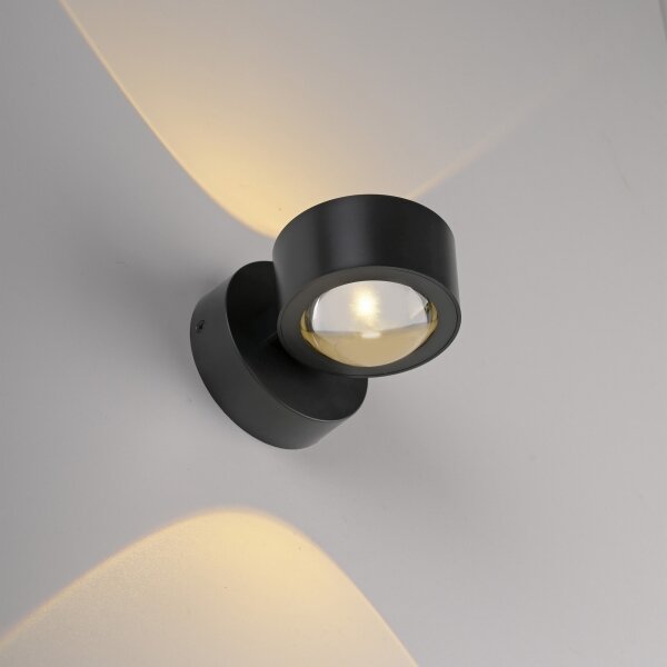 Schöner Wohnen 19331-18 - LED nástenné svietidlo CHIA 2xLED/2W/230V čierne
