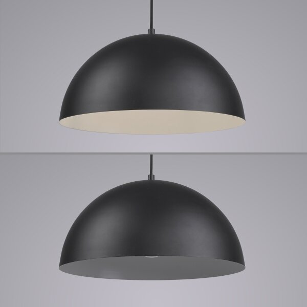 Schöner Wohnen 11728-18 - Závesný luster ALI na lanku, 1xE27/25W/230V, priemer 38 cm, čierny