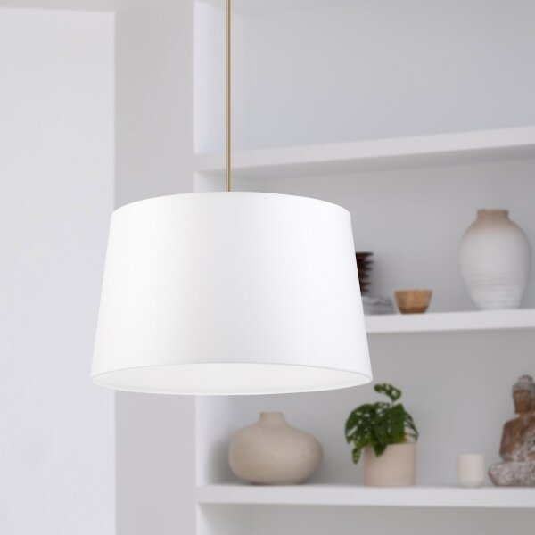 Závesný luster na lanku AIDA 1xE27/60W/230V pr. 35 cm dub/hnedá/biela