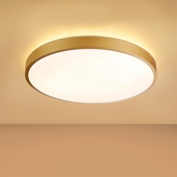Brilagi - Stmievateľné LED svietidlo GLASS POOL DOUBLE LED/60W/230V 50 cm zlaté + diaľkové ovládanie