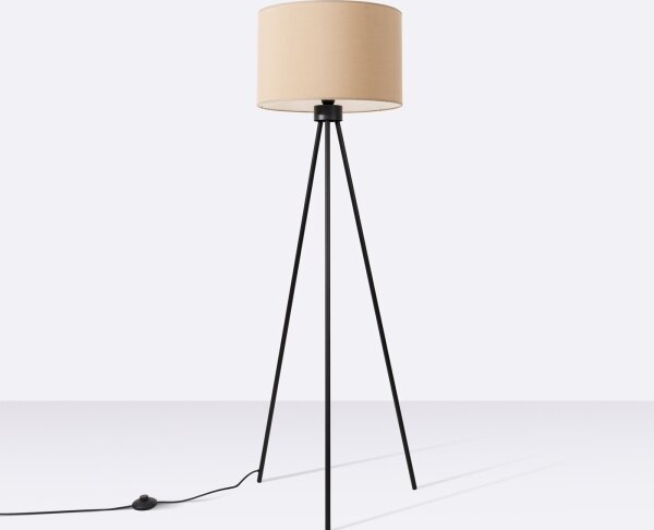 Sollux SL.1853 - Stojacia lampa NEVIA 1xE27/15W/230V taupe
