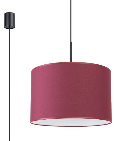 Sollux SL.1852 - Závesné svietidlo na lanku NEVIA 1xE27/15W/230V, priemer 40 cm, červené