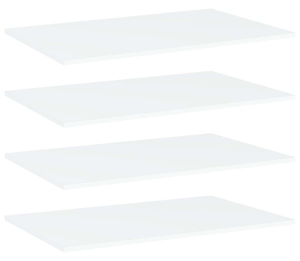 Prídavné police 4 ks, biele 80x50x1,5 cm, drevotrieska