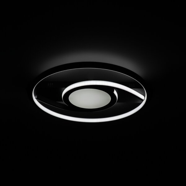 Brilagi - LED stmievateľné stropné svietidlo TWIRL LED/38W/230V čierna + diaľkový ovládač
