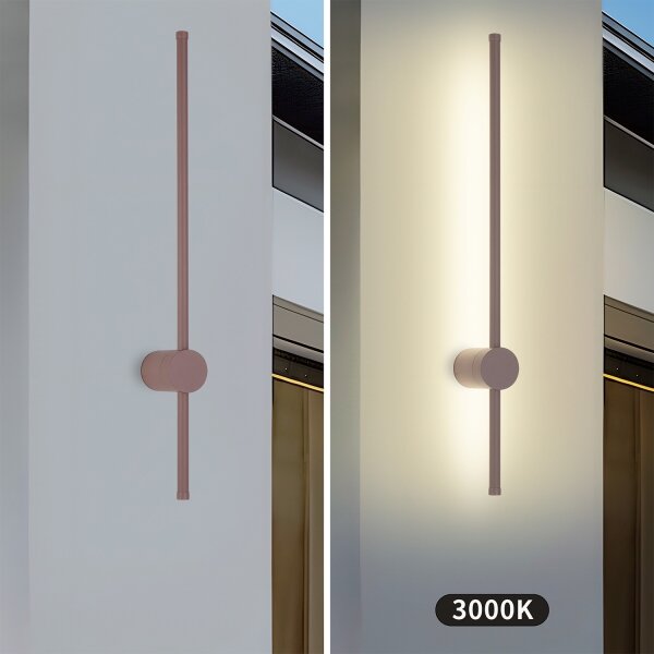 Brilagi - LED vonkajšie nástenné svietidlo AURA, 12 W, 230 V, 3000 K, IP54, 65 cm, hnedá, CRI 90