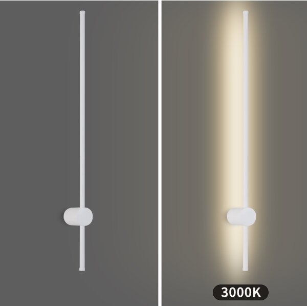 Brilagi - LED vonkajšie nástenné svietidlo AURA, 20 W, 230 V, 3000 K, IP54, 97 cm, biela, CRI 90