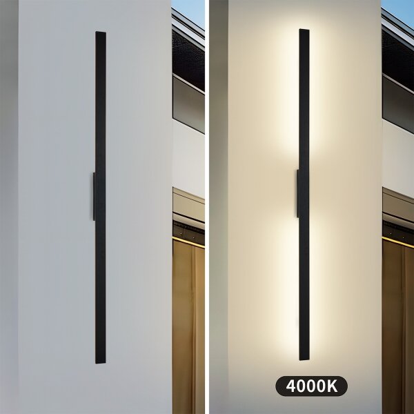 Brilagi - Vonkajšie nástenné svietidlo LUNA LED/30W/230V 4000K IP65 150 cm čierna CRI 90
