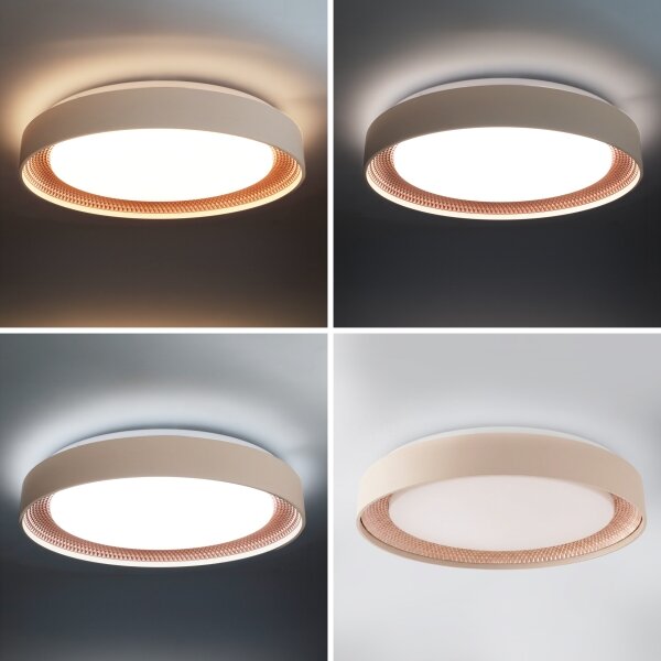 Brilagi - LED stmievateľné stropné svietidlo WALDO LED/48W/230V, priemer 40 cm, béžová/zlatá, s diaľkovým ovládaním