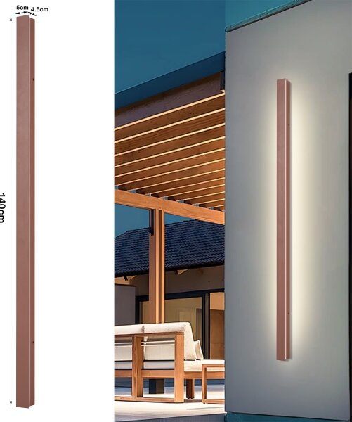 Brilagi-LED Vonkajšie nástenné svietidlo LINEAR LED/32W/230V 3000K IP65 140 cm hnedé CRI 90