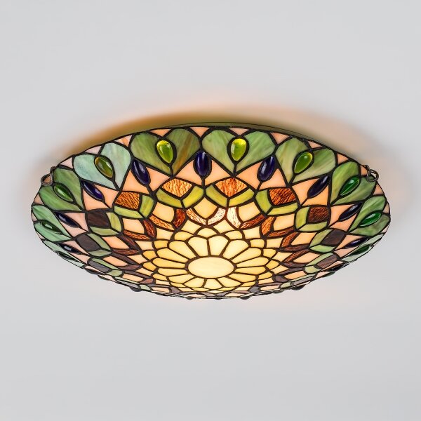 Brilagi - Tiffany vitrážové stropné svietidlo MARGARET 2xE27/60W/230V pr. 40 cm