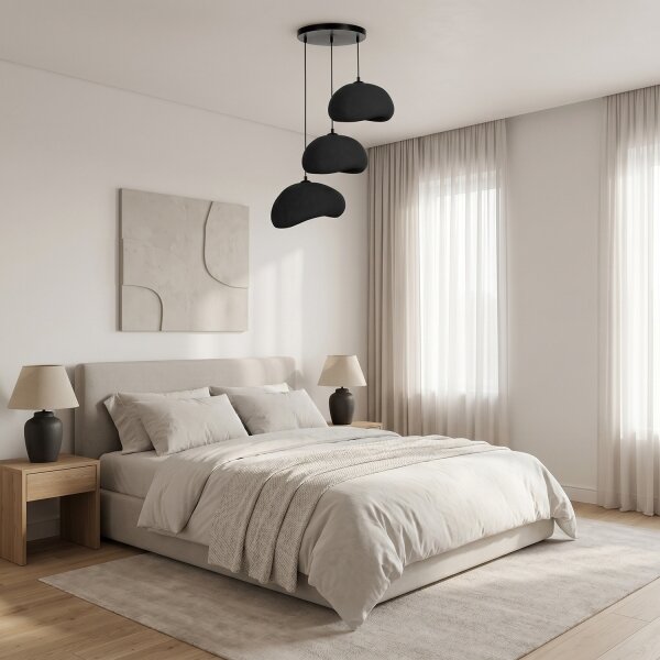 Brilagi - Závesný luster na lanku WABI SABI 3xE27/40W/230V priemer 60 cm čierna