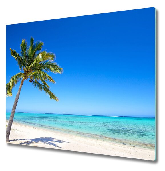 Sklenená doska na krájanie Tropické pláže 60x52 cm