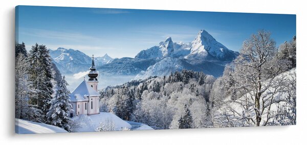 Obraz - Zasnežená krajina (120x50 cm)