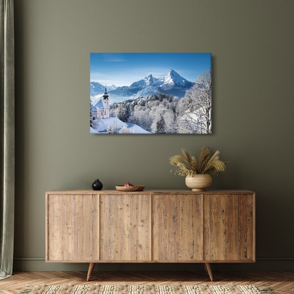 Obraz - Zasnežená krajina (90x60 cm)