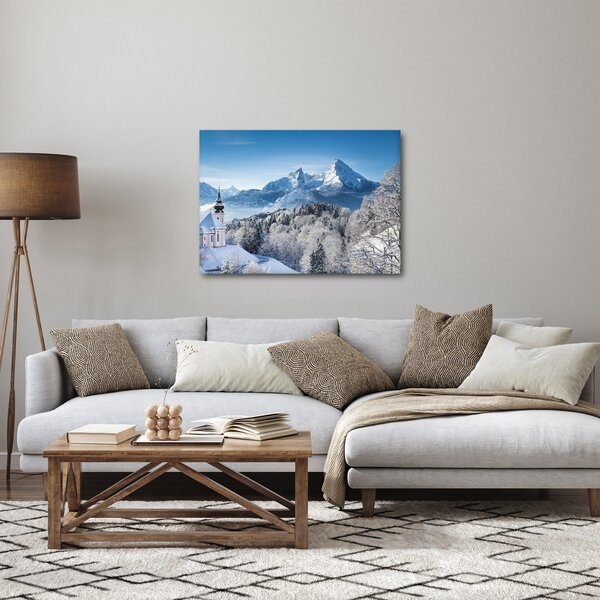 Obraz - Zasnežená krajina (70x50 cm)