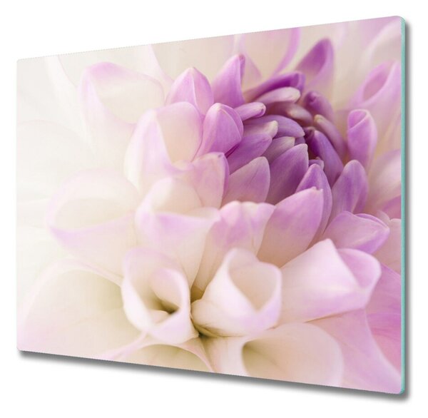Sklenená doska na krájanie Biela dahlia 60x52 cm