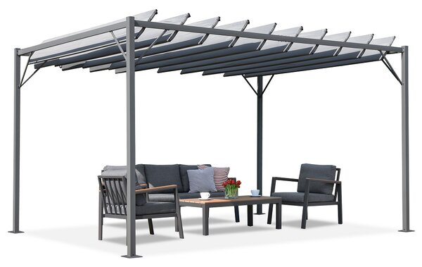 Antracitová pergola na terasu Malaga 3x4m Garden Point