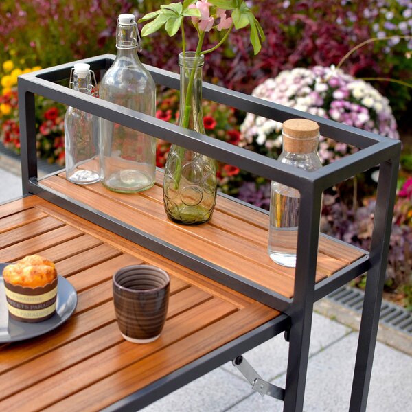 STÔL NA BALKÓN, drevo, kov, 55/75/73 cm Gardenson - Online Only záhrada, Online Only