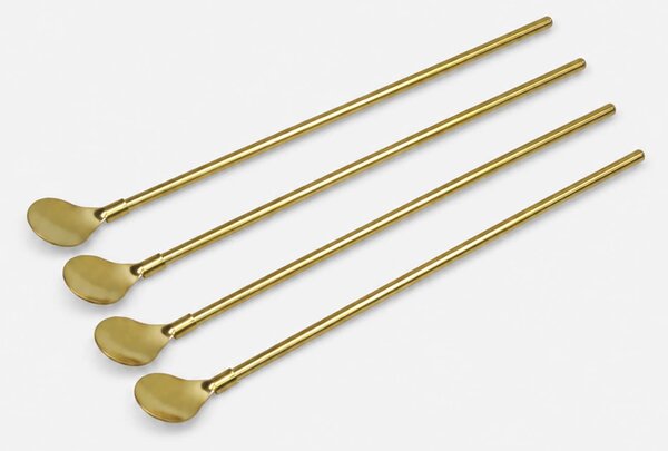 Sinsay - Súprava koktailových lyžičiek 4 pack - zlatá
