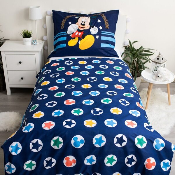 Jerry Fabrics Obliečky Mickey Team - Modrá | 140 x 200 cm / 70 x 90 cm