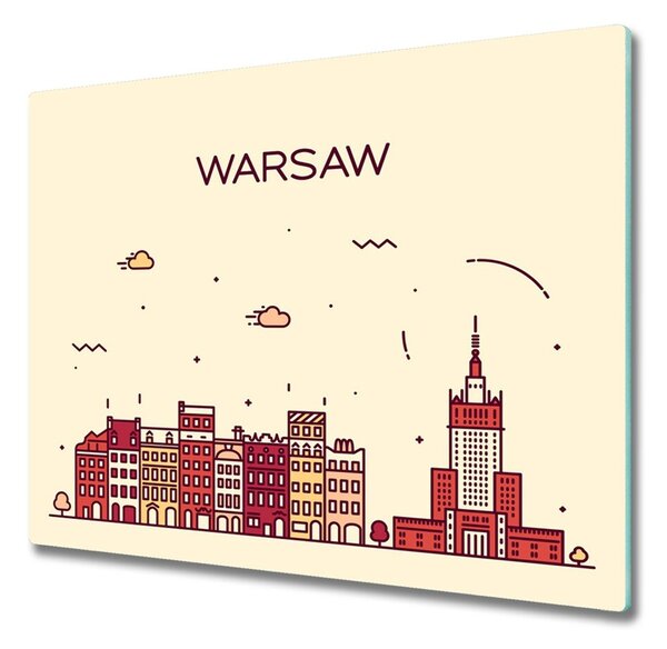 Sklenená doska na krájanie Varšava poľsko 60x52 cm