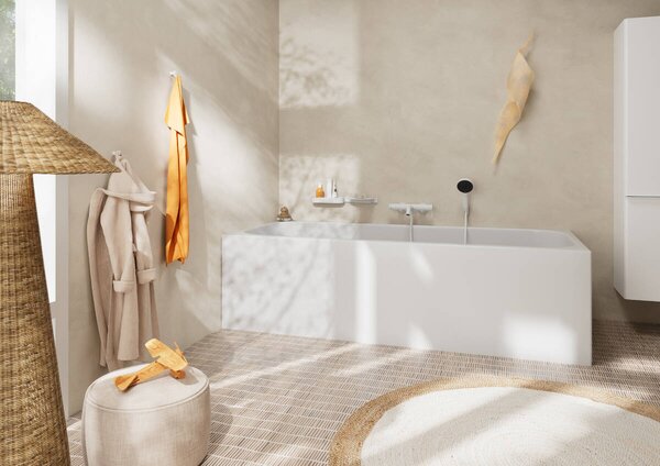 Hansgrohe Tecturis S - Páková vaňová batéria nástenná, biela matná 73422700