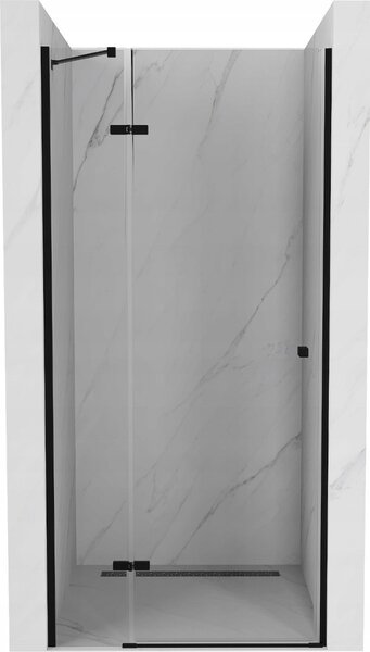 Sprchové dvere MEXEN ROMA čierne, 80 CM