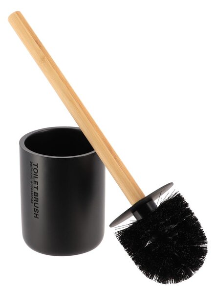 WC kefa Loudis, čierna/s drevenými prvkami