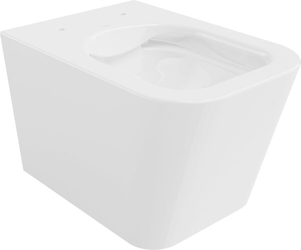 Mexen Teo závesná wc misa Rimless s tenkým toaletným sedátkom Slim z duroplastu, biela - 30850600