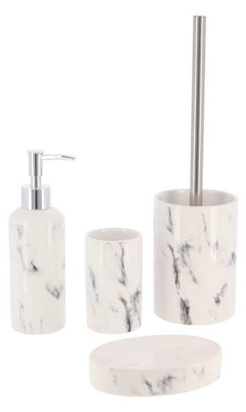 Kúpeľňový pohár Nardi Marble, biela, 200 ml