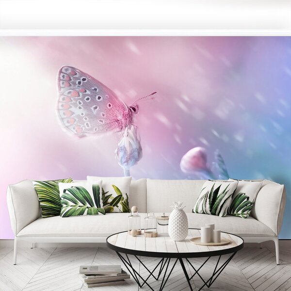 Fototapeta Vliesová Motýľ kvet 104x70 cm