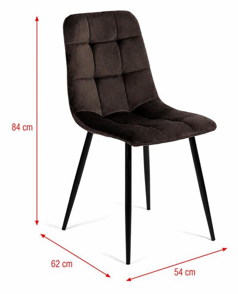 Set - 4 ks Jedálenská stolička AVENBERG ARDEN, hnedá