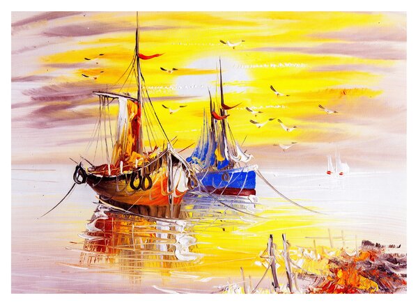 Obraz - Maľba loďou (70x50 cm)