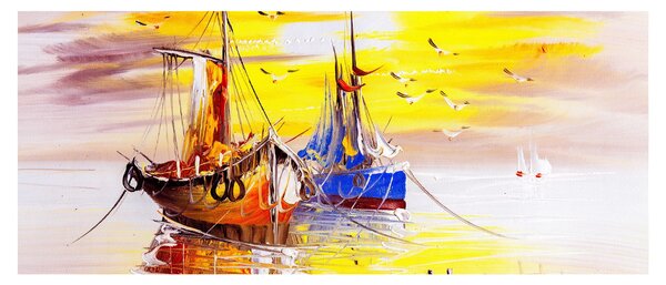 Obraz - Maľba loďou (120x50 cm)