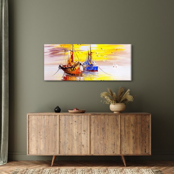 Obraz - Maľba loďou (120x50 cm)