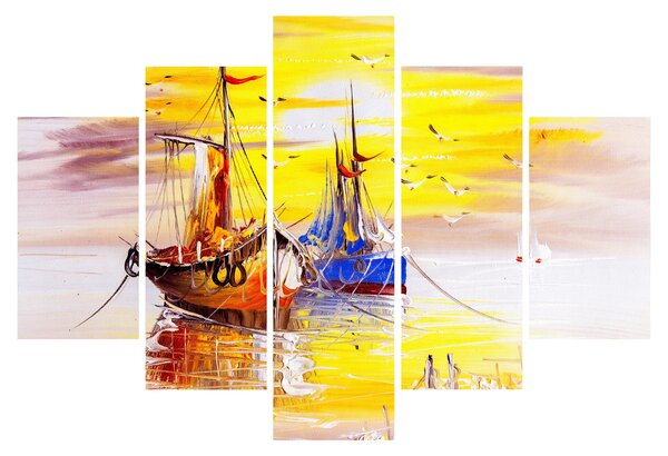 Obraz - Maľba loďou (150x105 cm)