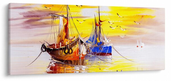 Obraz - Maľba loďou (120x50 cm)