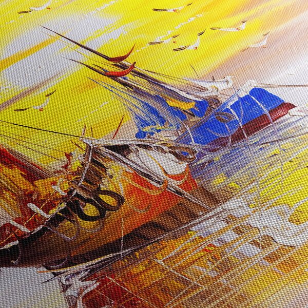 Obraz - Maľba loďou (120x50 cm)