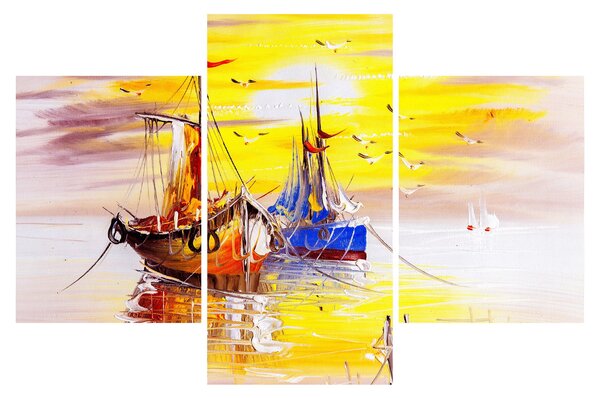 Obraz - Maľba loďou (90x60 cm)
