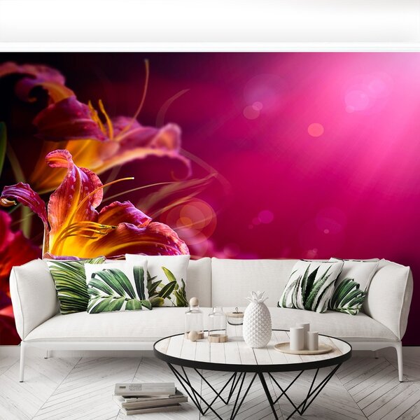Fototapeta Vliesová Fialová ľalia 104x70 cm