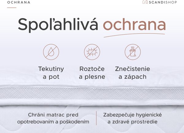 Dvojvrstvový chránič matraca - TOPPER 90x200 cm
