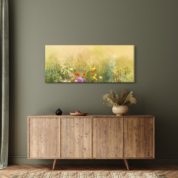 Obraz - Maľovaná lúka (120x50 cm)