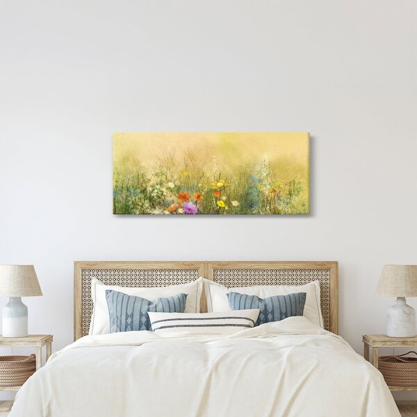 Obraz - Maľovaná lúka (120x50 cm)