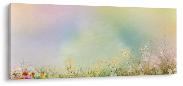 Obraz - Maľovaná lúka 2 (120x50 cm)