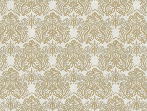 Luxusná bielo-zlatá vliesová tapeta, zámocký ornamentálny vzor, 86075, Valentin Yudashkin 5, Emiliana Parati