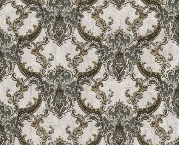 Luxusná strieborno-hnedá vliesová tapeta, zámocké ornamenty, 86061, Valentin Yudashkin 5, Emiliana Parati