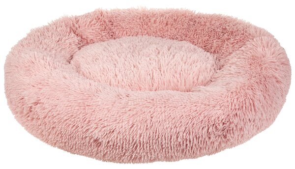 Posteľ pre psa ružový polyester 80 x 80 cm okrúhly pelech pre psa a mačku obývacia izba spálňa